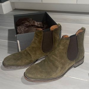 Mens john varvatos boots- green suede